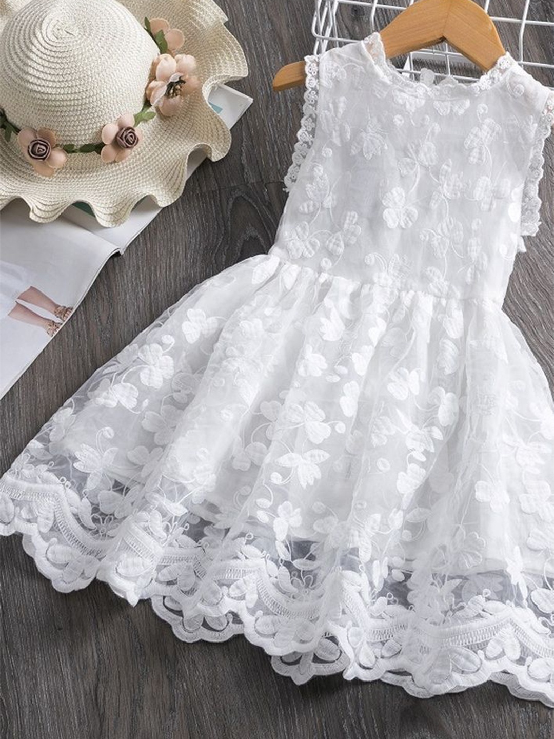 

LULU & SKY Fit & Flare Dress, White