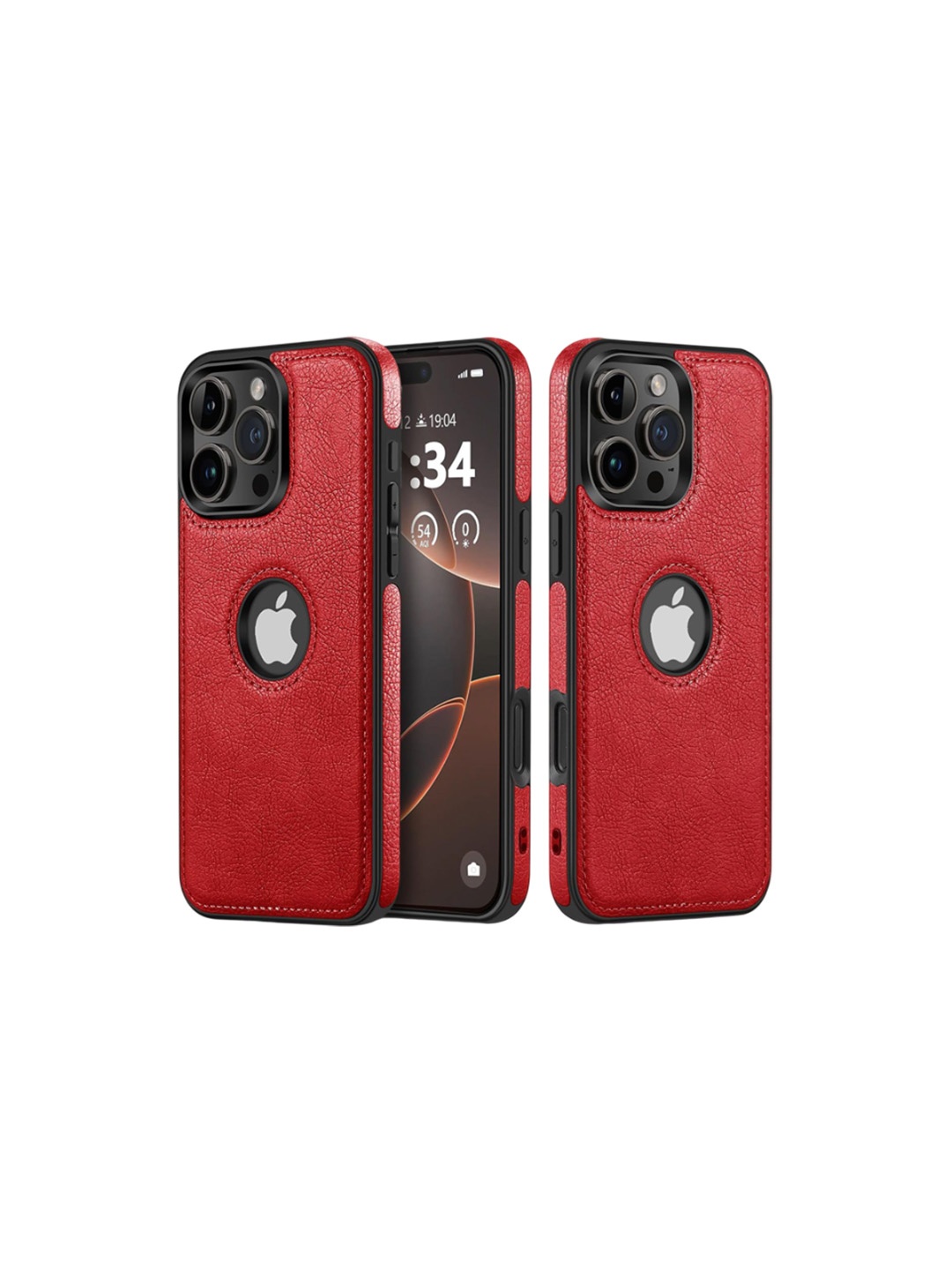 

LIRAMARK Solid Printed iPhone 16 Pro Back Case Mobile Accessories, Red