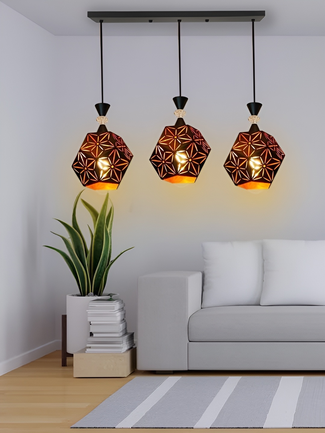 

GAUVIK Black & Brown Printed Ceiling Lamp