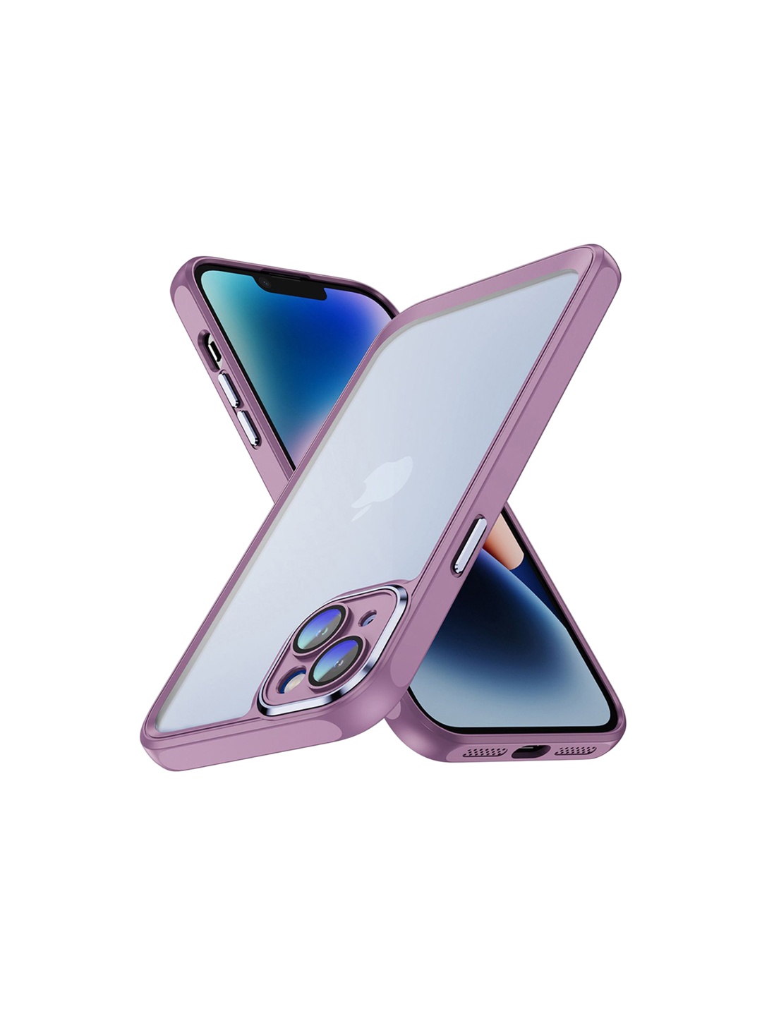 

QRIOH Solid Printed iPhone 14 Back Case Mobile Accessories, Lavender