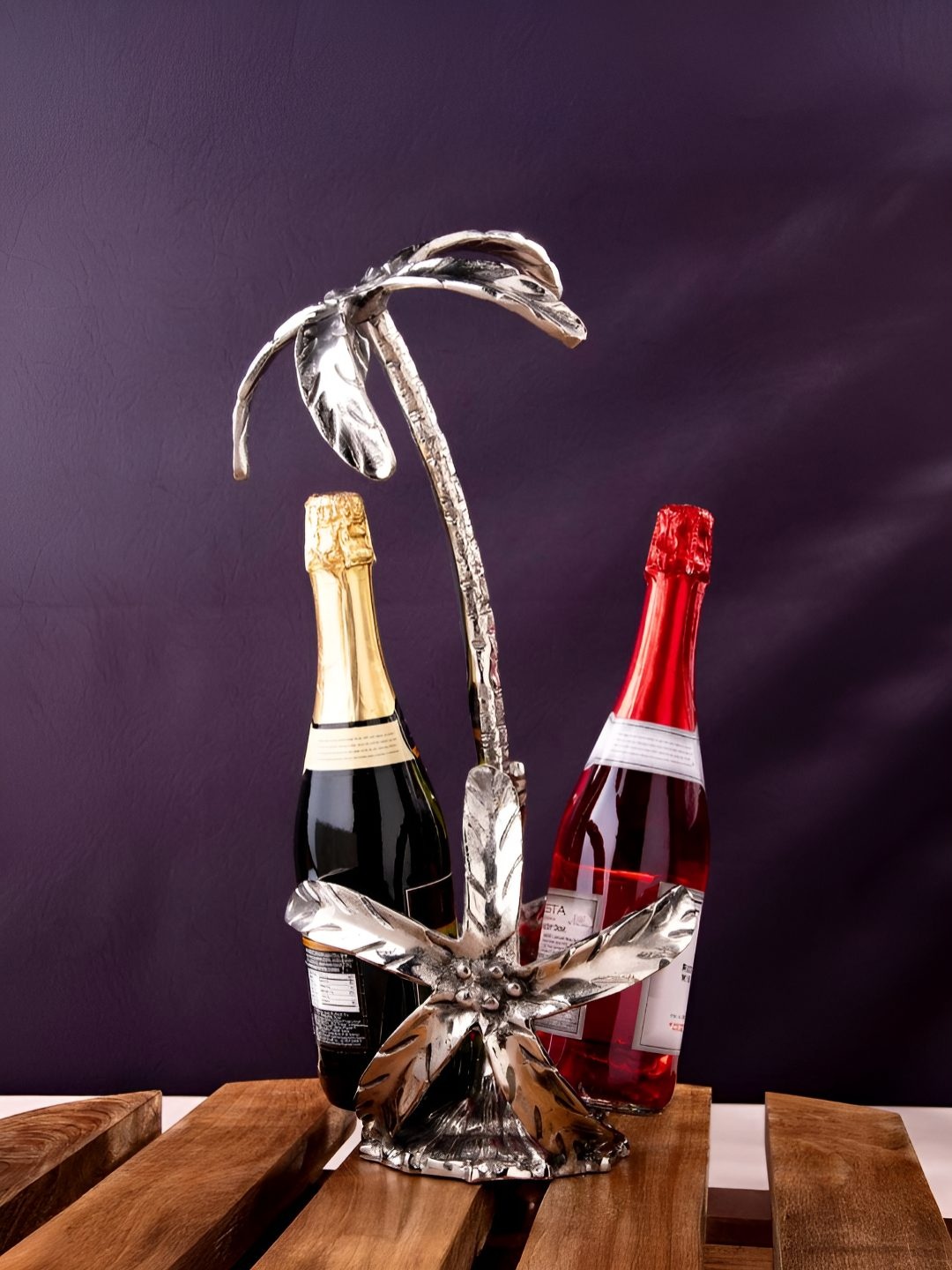 

giBOX Tree-Shaped Wine Racks, Silver