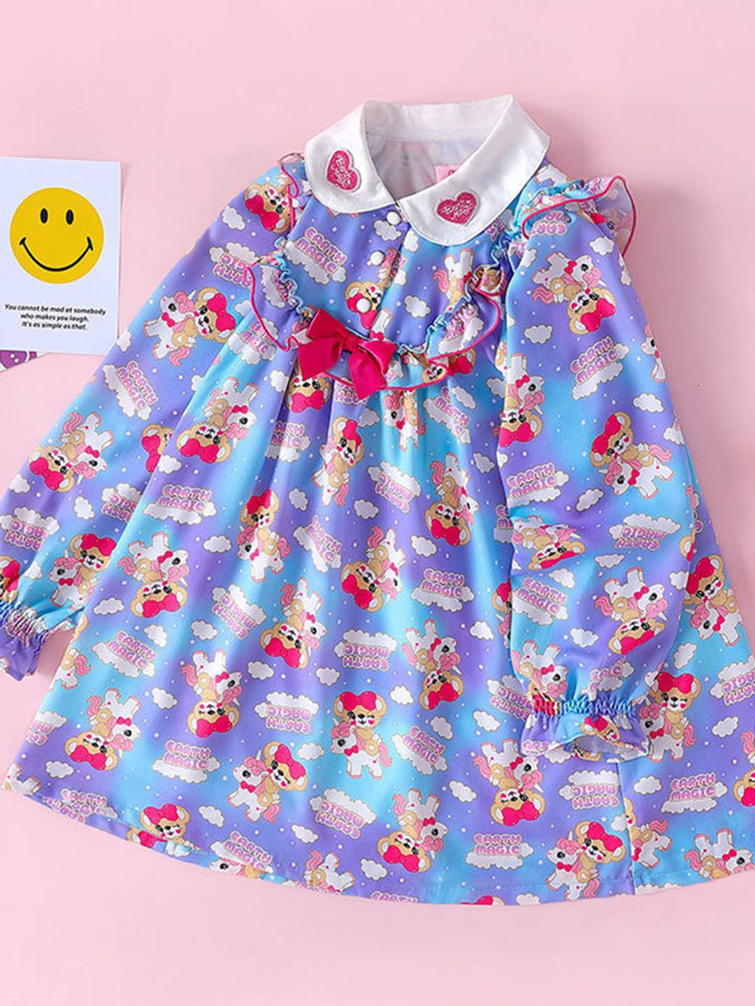 

YK Floral Print A-Line Dress, Blue