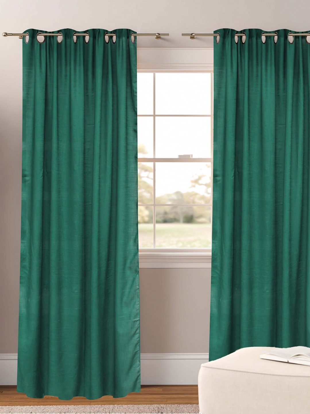 

Dekor World Multicoloured Set of 2 Sheer Long Door Curtain, Multi