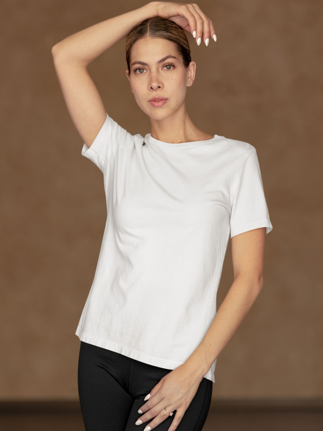 

Moda Rapido Women Cotton Bio Finish solid T-shirt, White