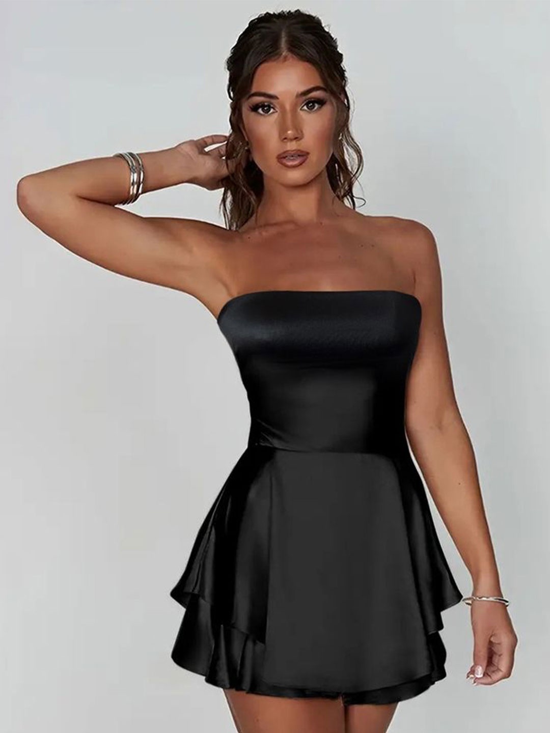 

LULU & SKY Fit & Flare Mini Dress, Black