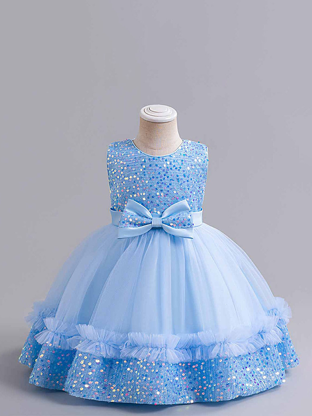 

LULU & SKY Embellished Fit & Flare Dress, Blue
