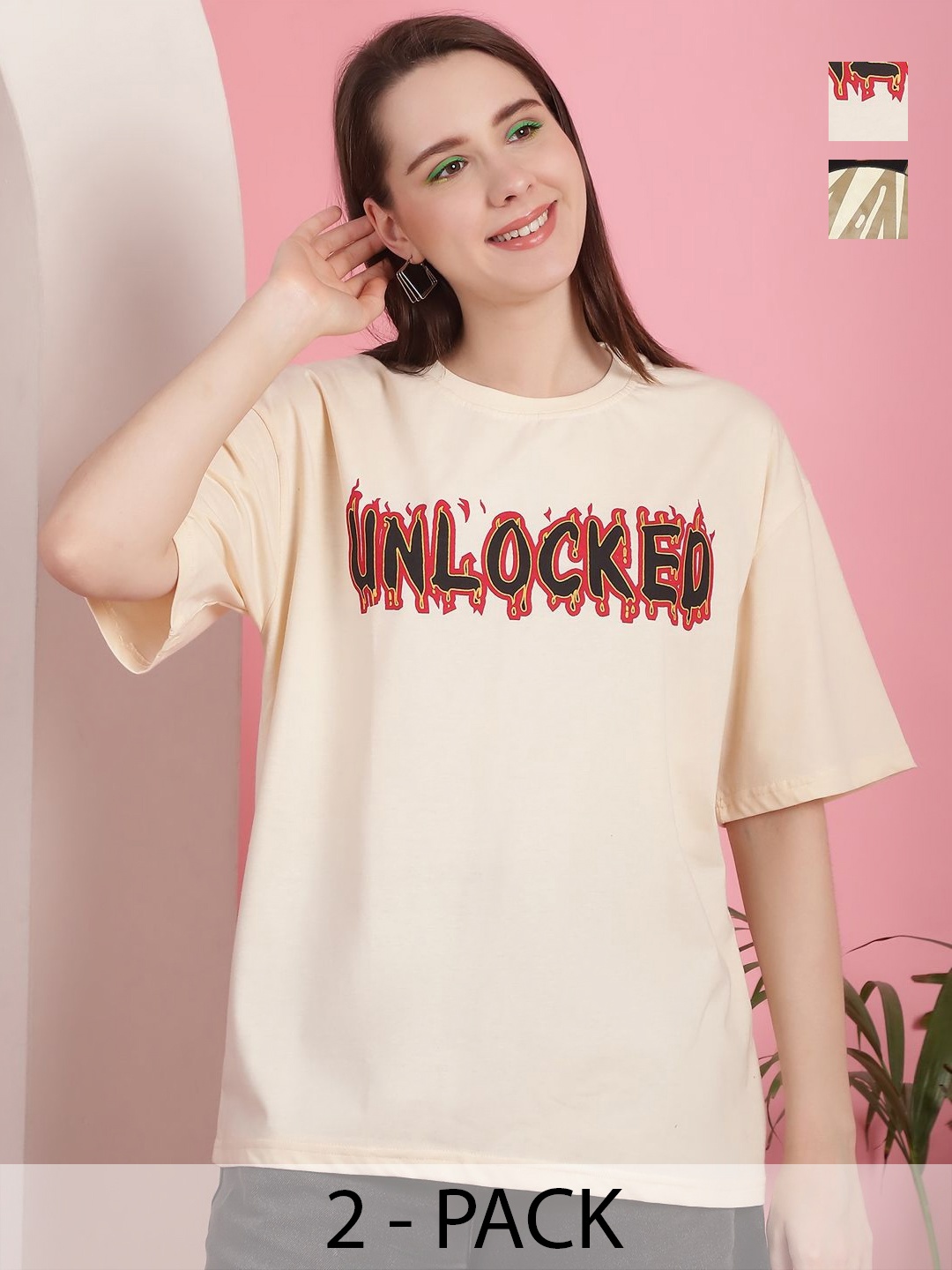 

Dreambe Women Printed T-shirt, Multi