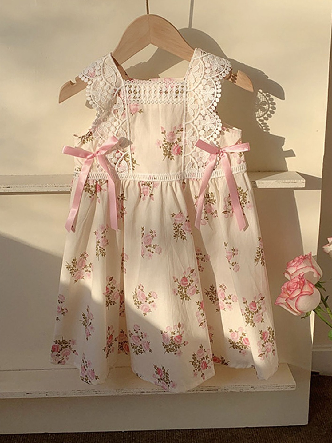 

LULU & SKY Floral Print A-Line Dress, Pink
