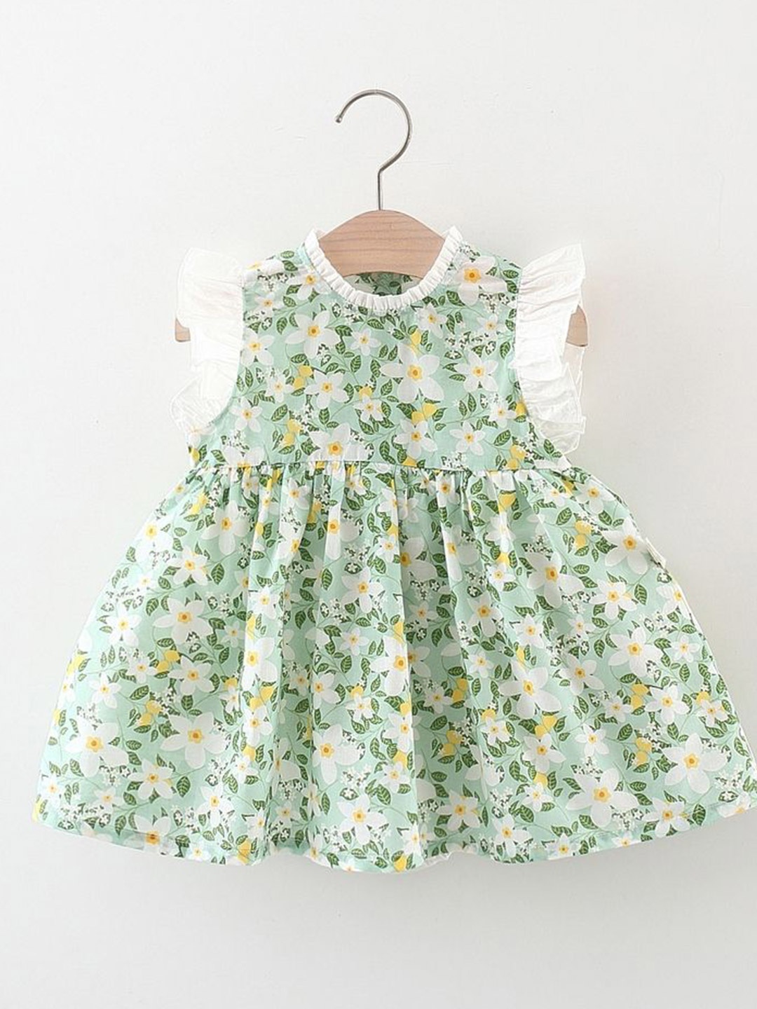 

LULU & SKY Floral Print Fit & Flare Dress, Green