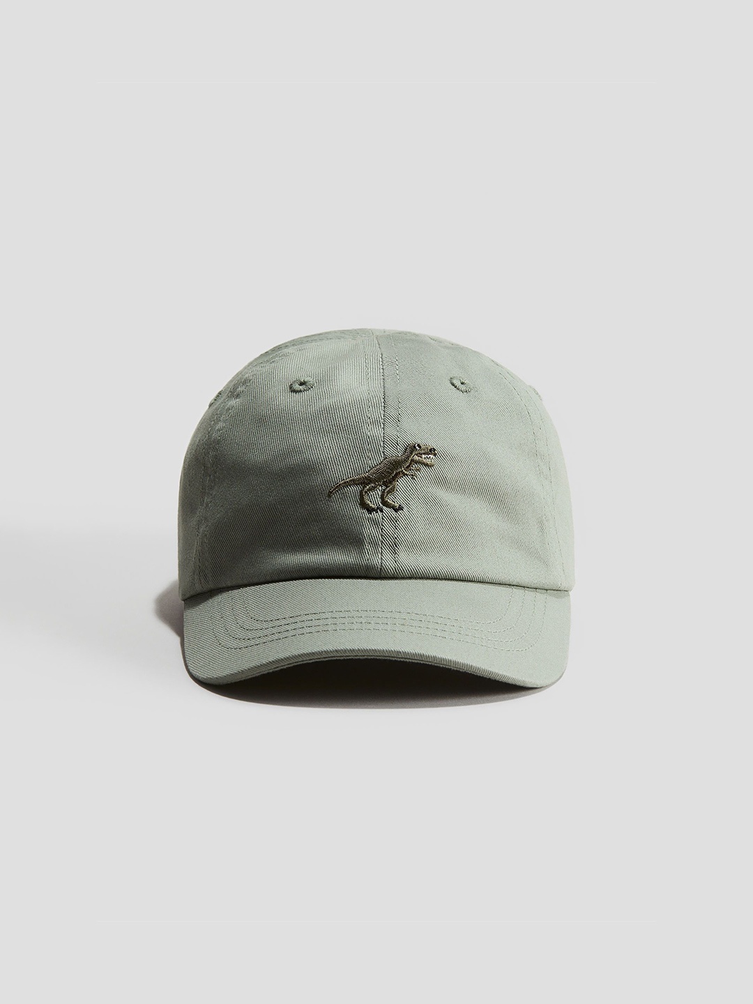 

H&M Motif-Detail Twill Cap, Green