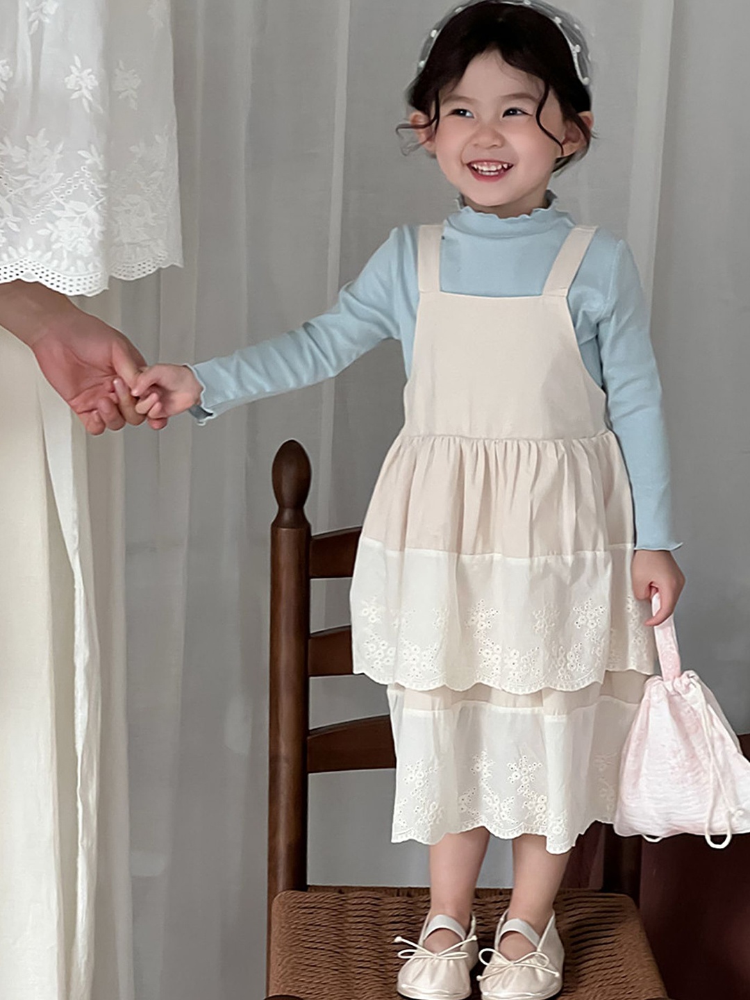 

LULU & SKY A-Line Dress, Beige