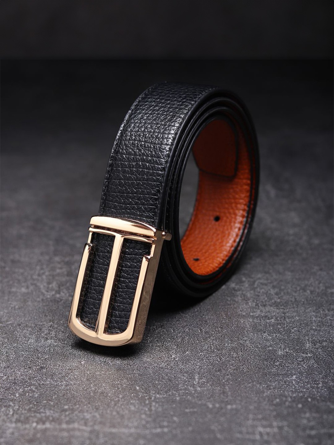 

Killer Men Textured Reversible Formal Belt, Black