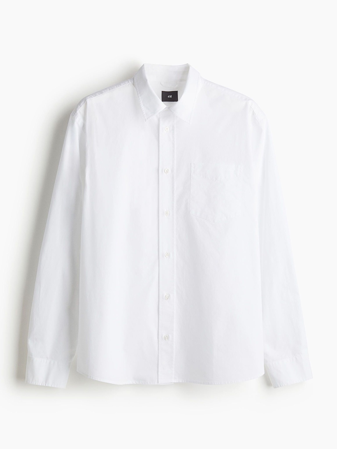 

H&M Regular Fit Poplin Shirt, White