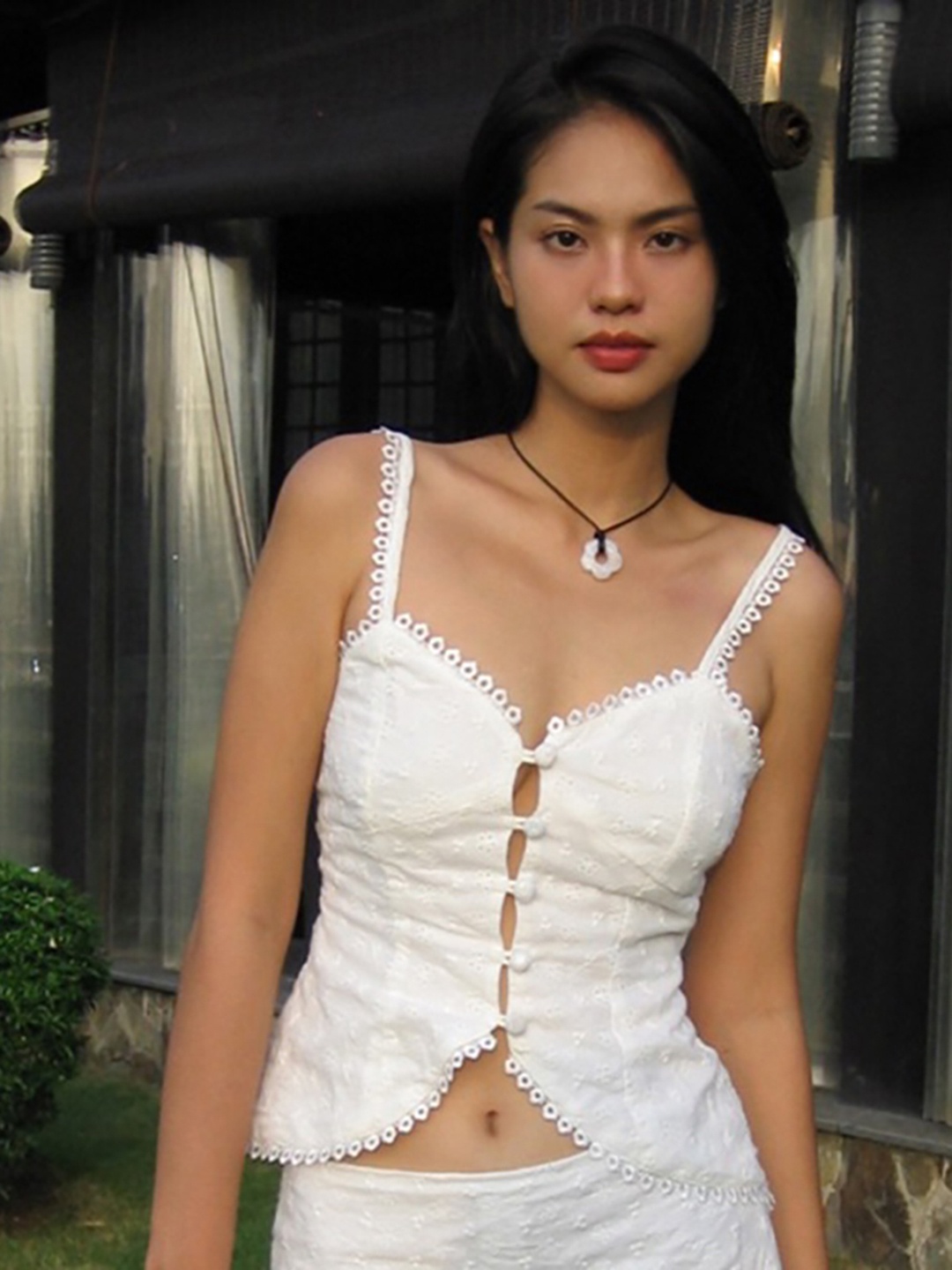 

StyleCast x Revolte Women Schiffli Crop Top, White
