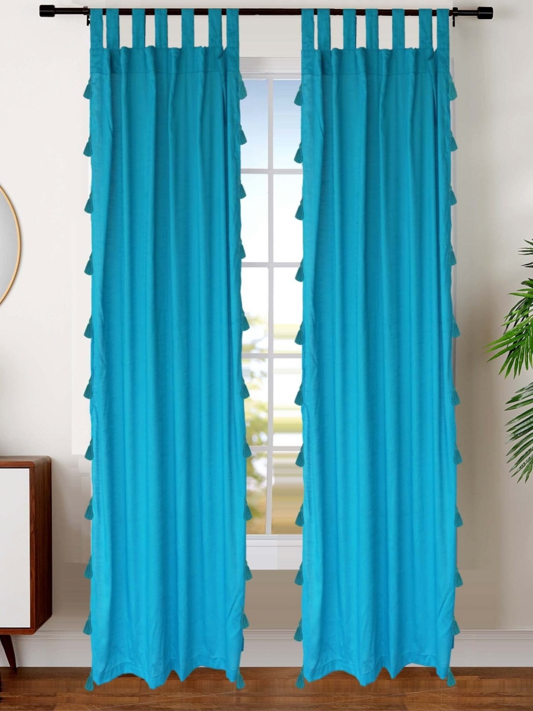 

Dekor World Multicoloured Set of 2 Sheer Long Door Curtain, Multi