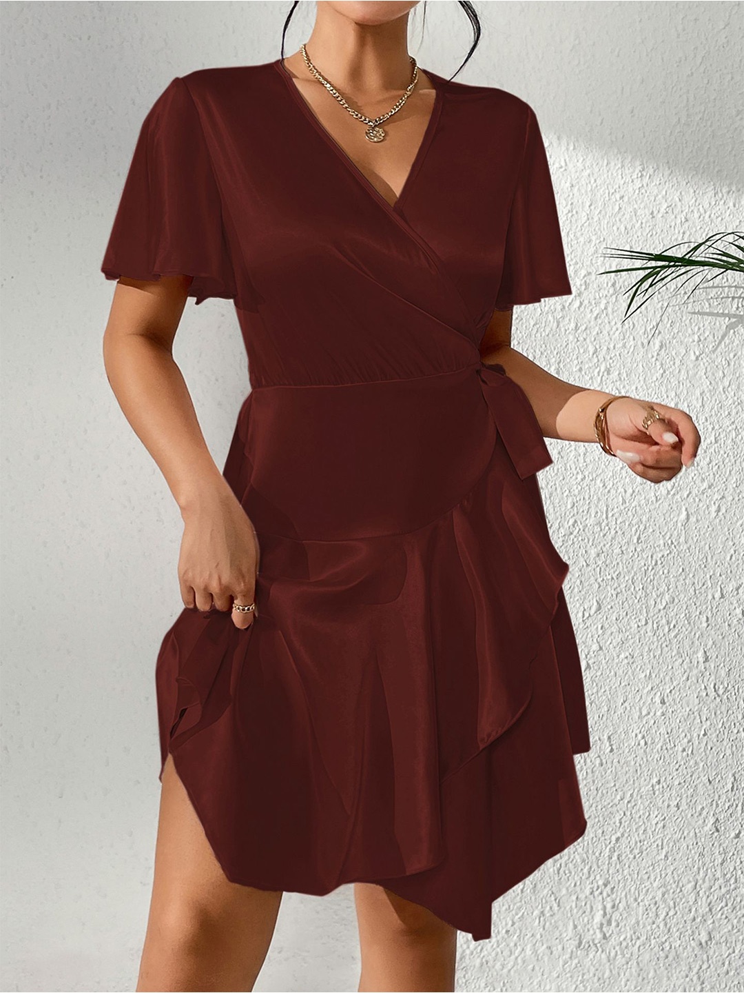 

StyleCast x Revolte A-Line Midi Dress, Maroon