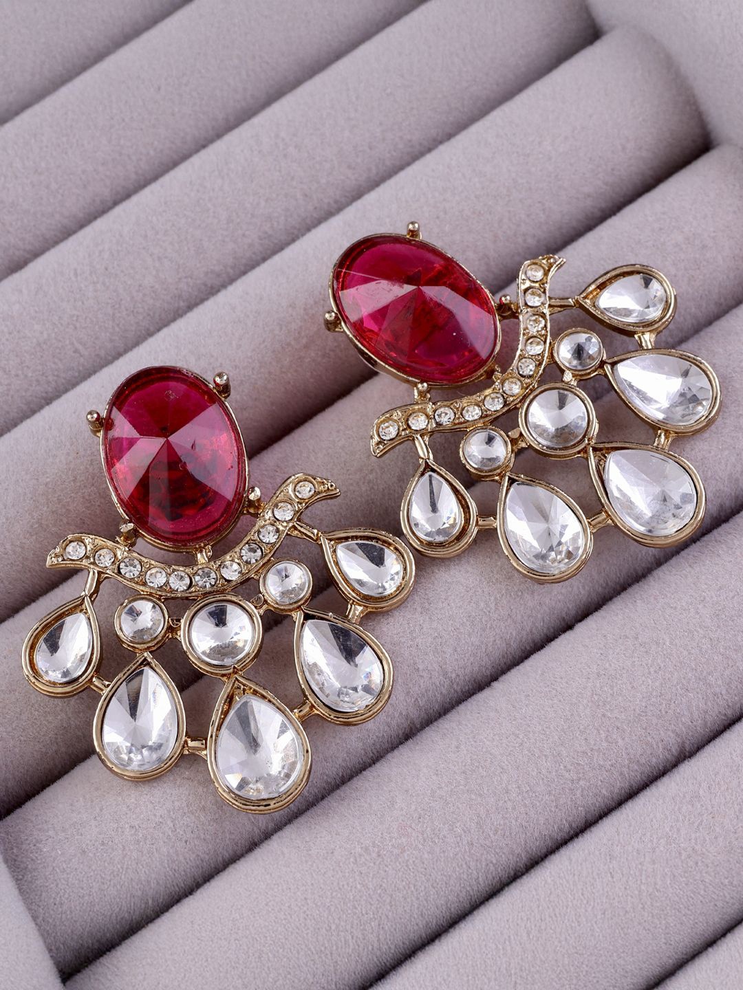 

SHONA'S STYLE Floral Studs Earrings, Pink
