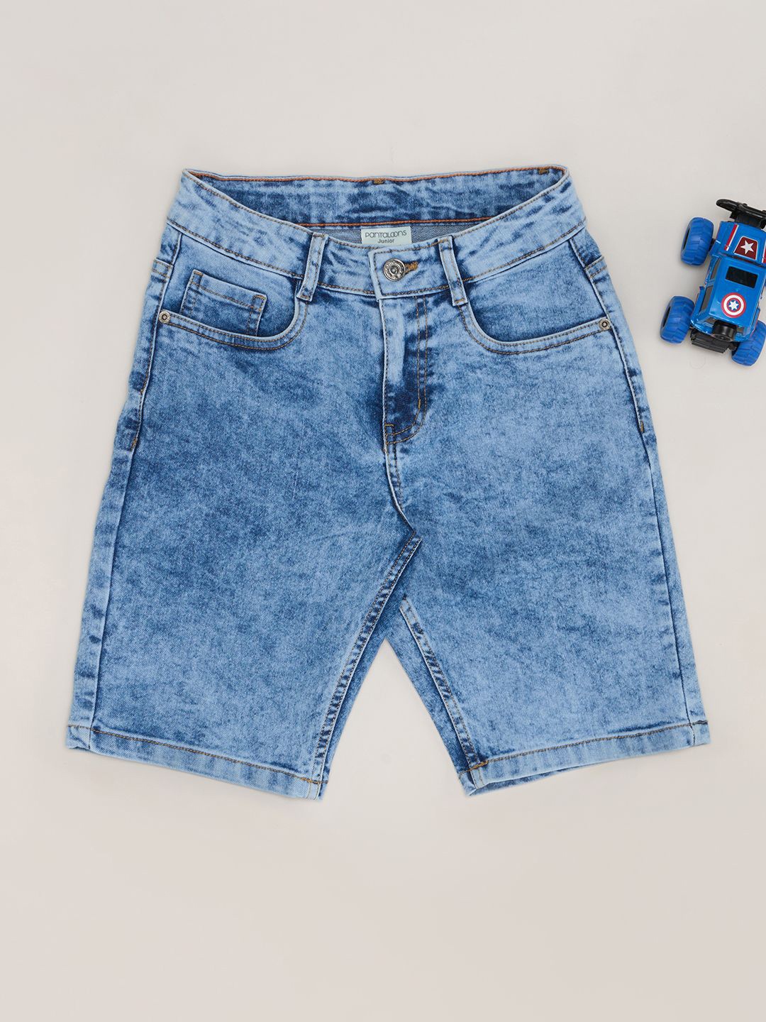 

Pantaloons Junior Boys Denim Shorts, Navy blue