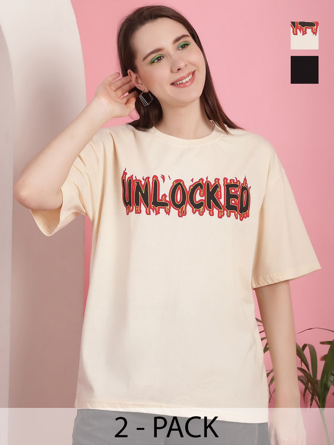 

Dreambe Women Printed T-shirt, Multi
