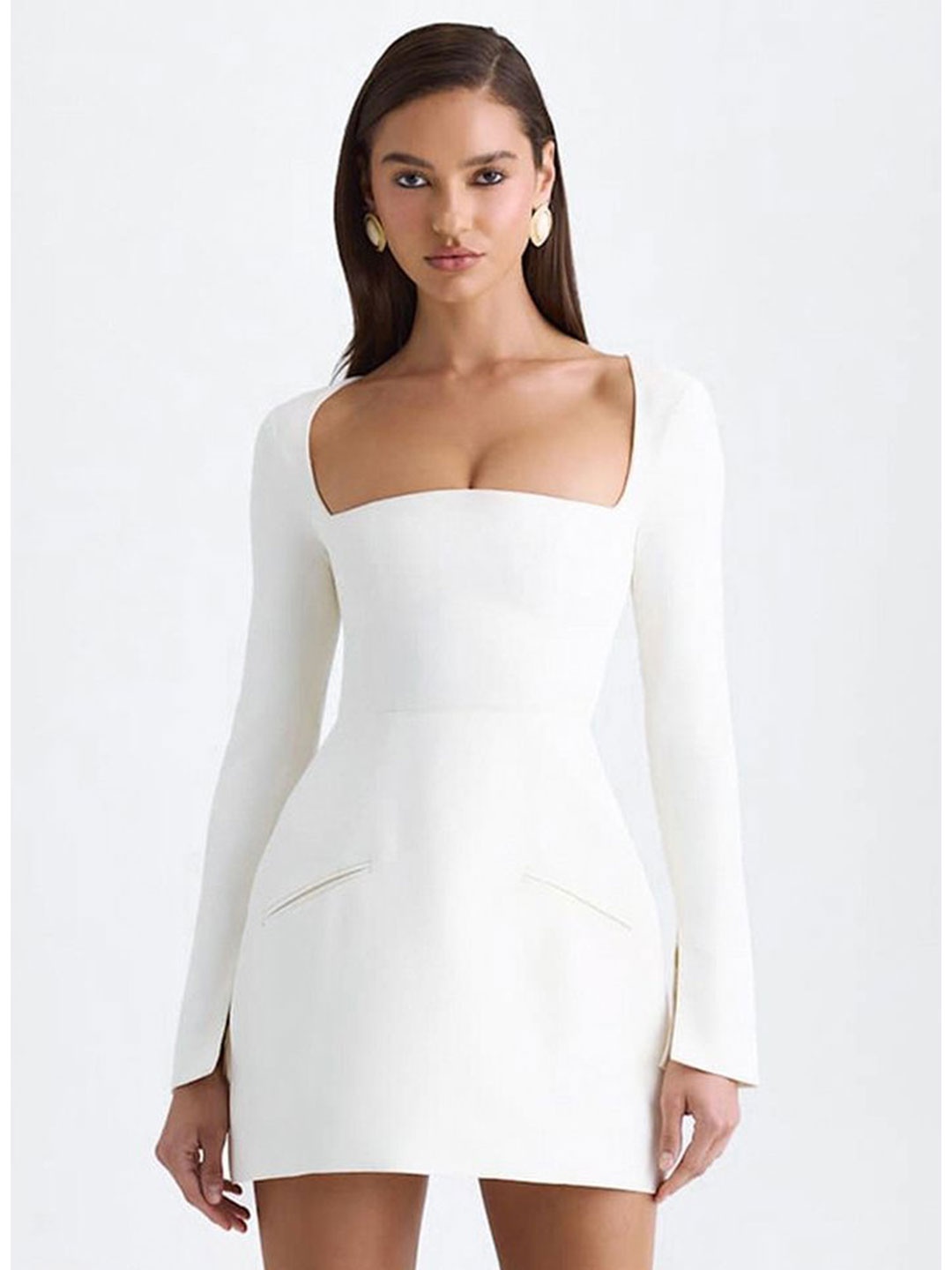 

LULU & SKY Off-Shoulder Bodycon Mini Dress, White