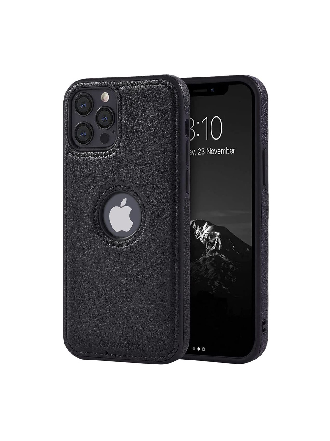 

LIRAMARK Solid Printed iPhone 12 Pro Back Case Mobile Accessories, Black