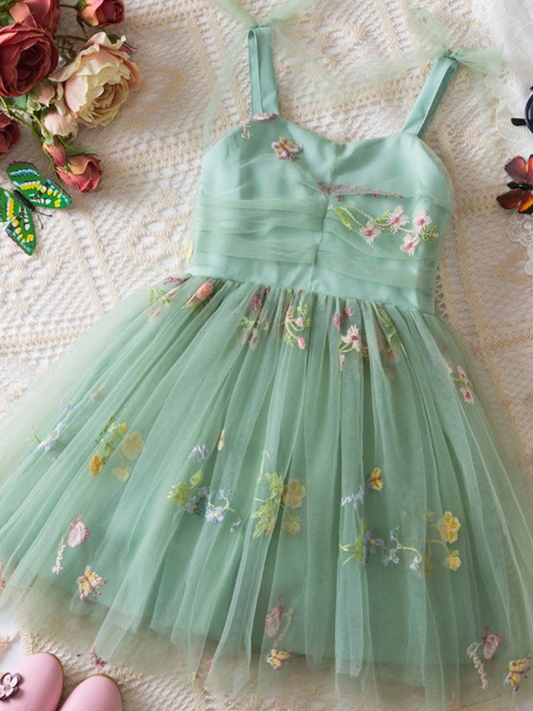 

LULU & SKY Fit & Flare Dress, Green