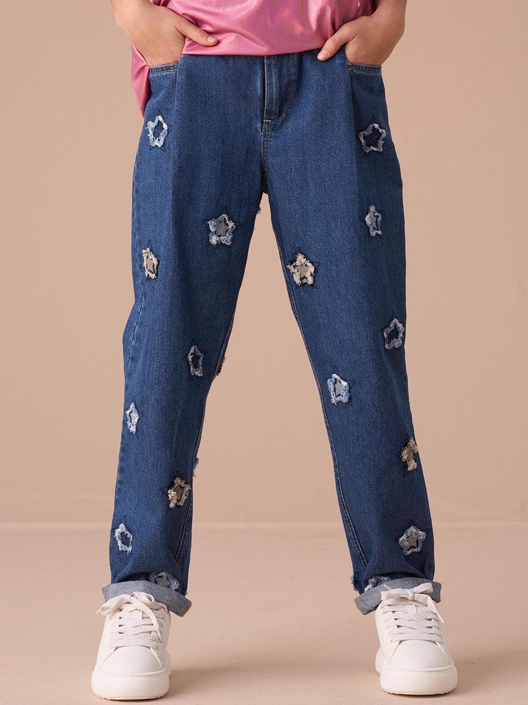 

Angel & Rocket Girls Mildly Distressed Jeans, Blue