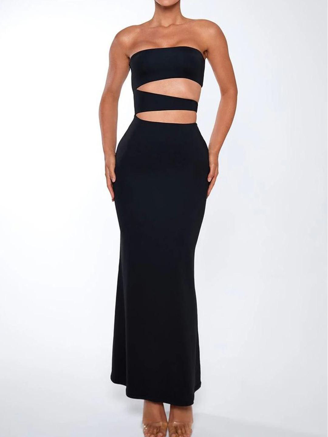 

LULU & SKY Off-Shoulder Maxi Dress, Black