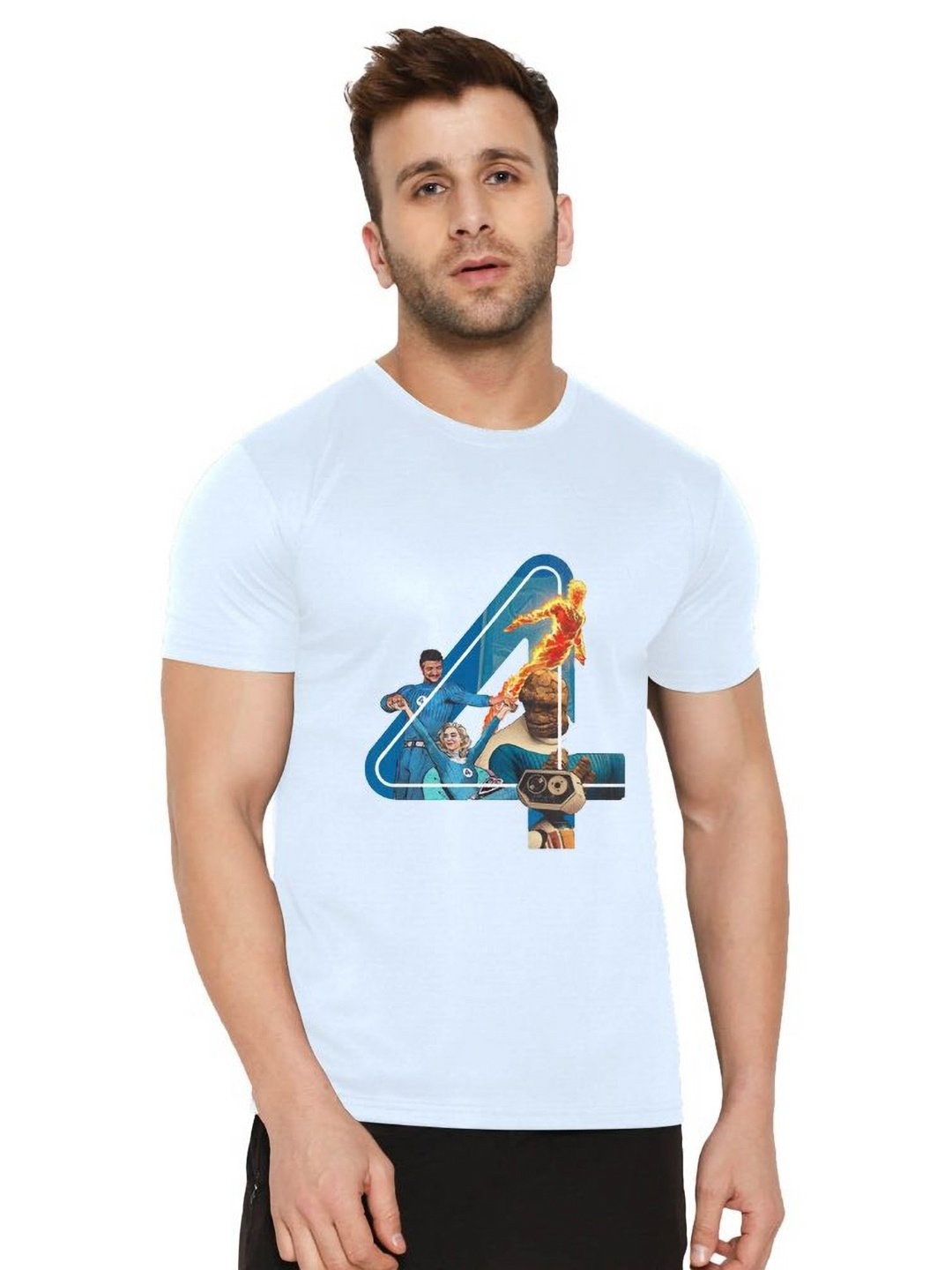 

SHUBHAM DESIGNER GALLERY Men Printed Applique T-shirt, White