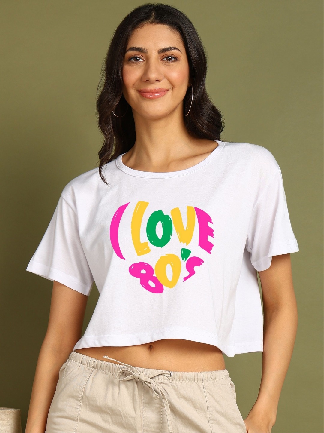 

Moda Rapido Women Printed Drop-Shoulder Sleeves Bio Finish T-shirt, White