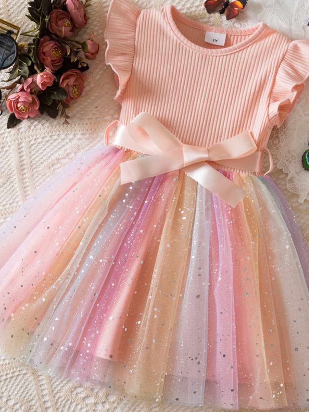 

LULU & SKY Fit & Flare Dress, Pink