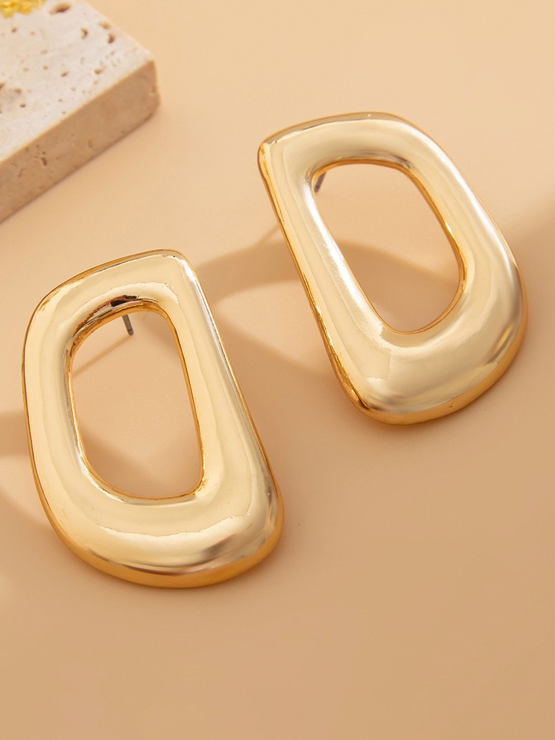 

LULU & SKY Contemporary Studs Earrings, Gold