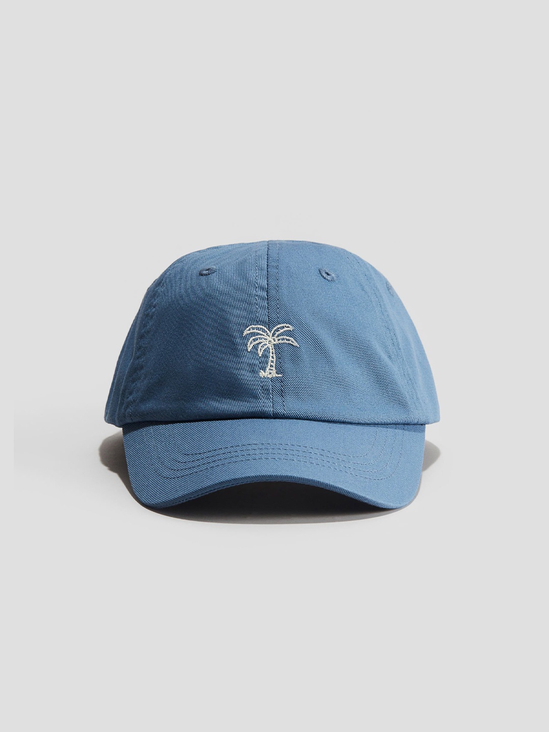 

H&M Motif-Detail Twill Cap, Blue