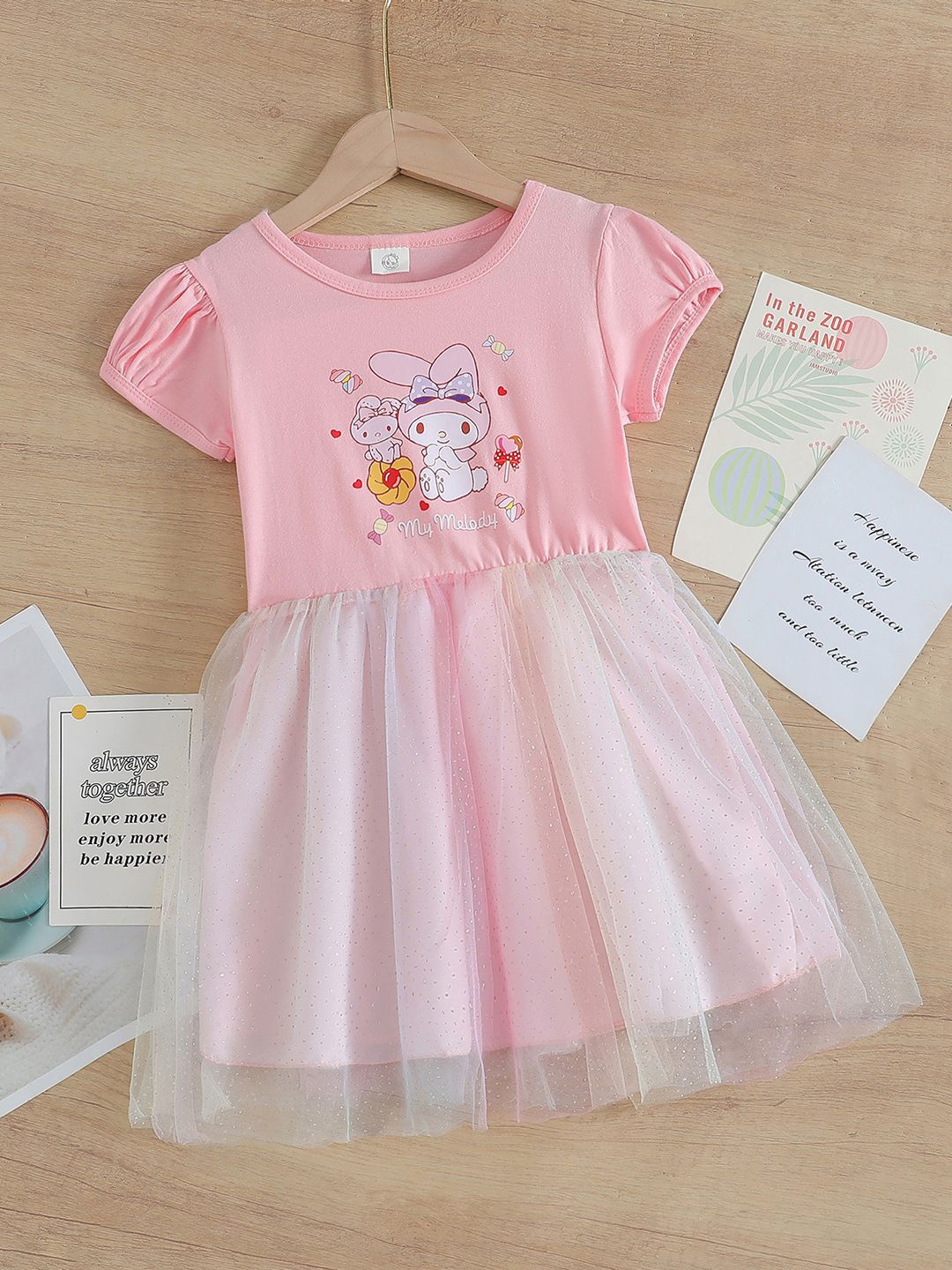 

YK Print Fit & Flare Dress, Pink