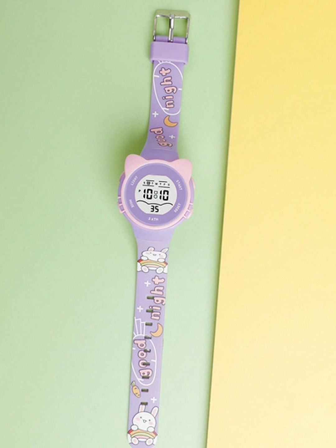 

Otage Unisex Kids Embellished Dial & Textured Straps Digital Watch 2206LK CAT Purple1, Purple