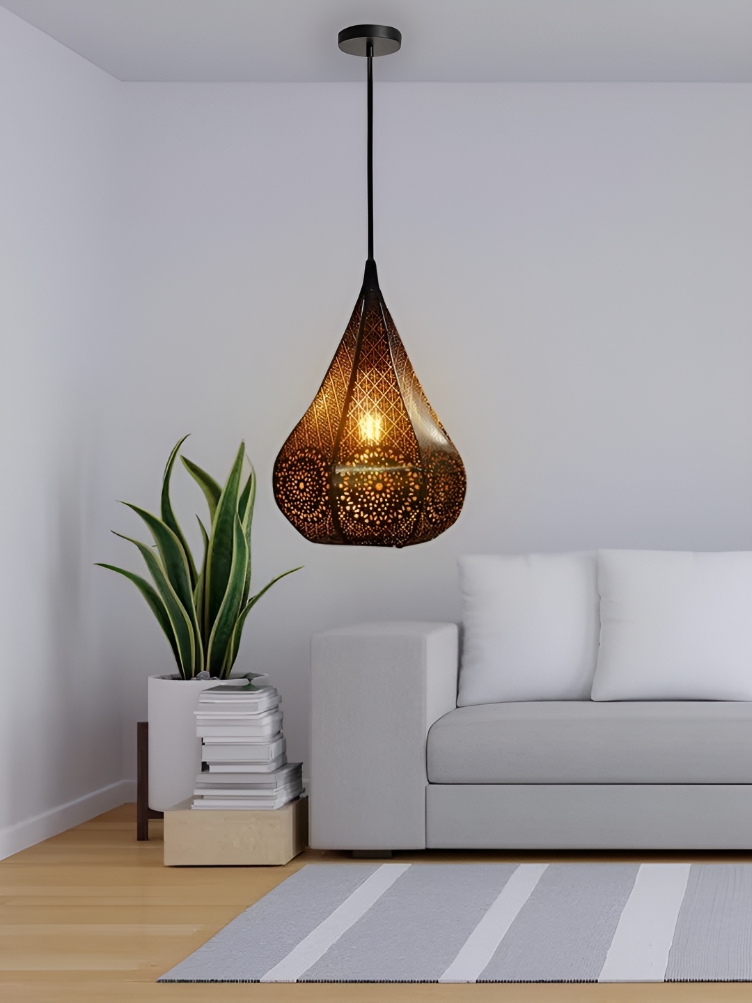 

GAUVIK Black & Brown Printed Ceiling Lamp