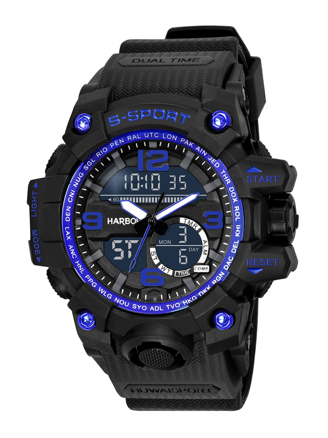 

Diaggro Men Printed Dial & Straps Analogue and Digital Watch H_9091_Blue