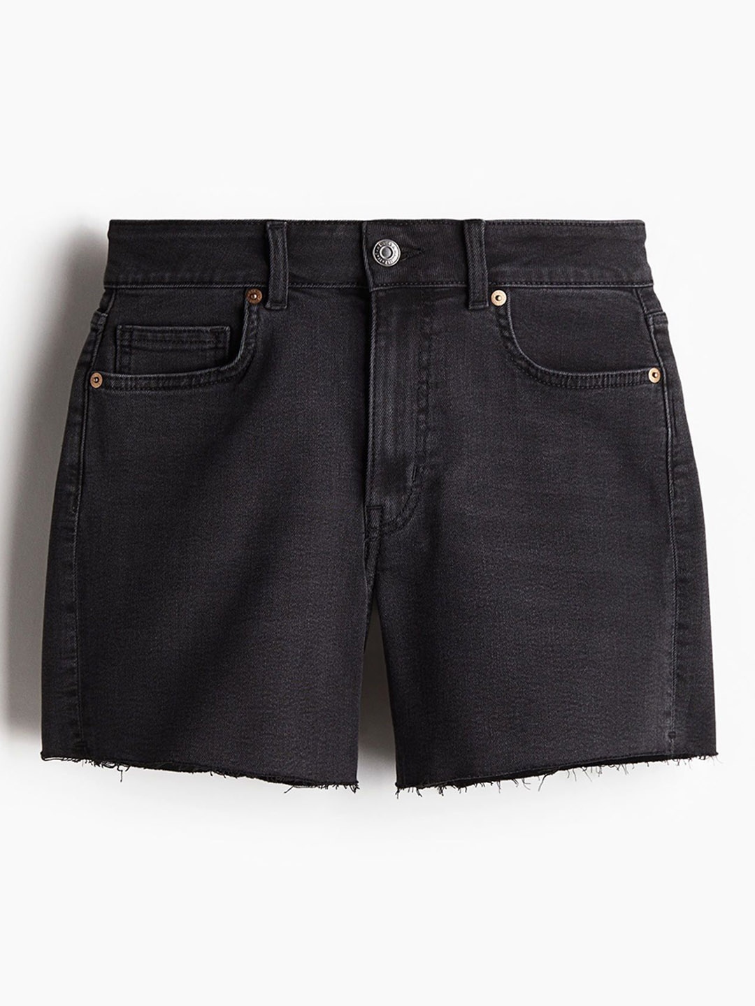 

H&M Skinny High Denim Shorts, Grey