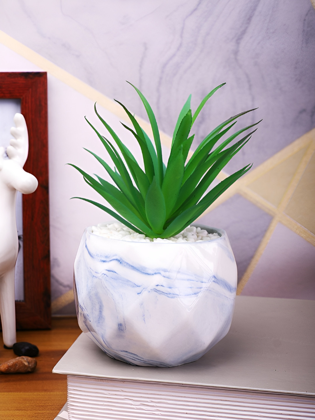 

Myntra Elegant Homes Blue 1 Pieces Artificial Plant With Pot