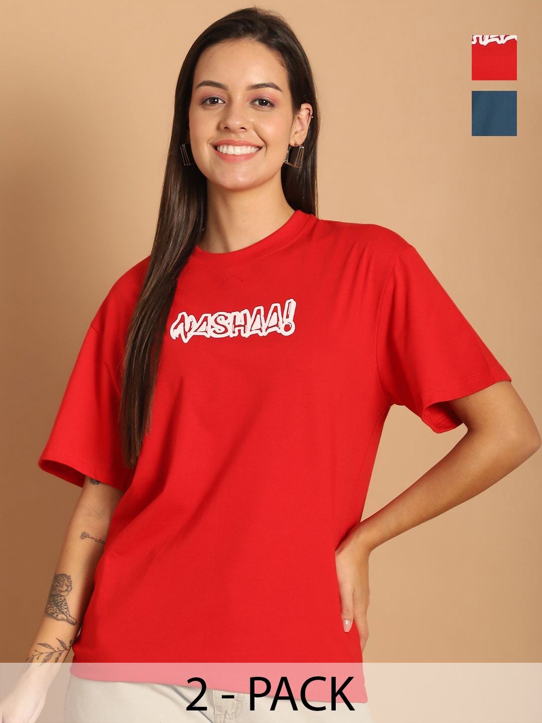 

Dreambe Women Printed T-shirt, Multi