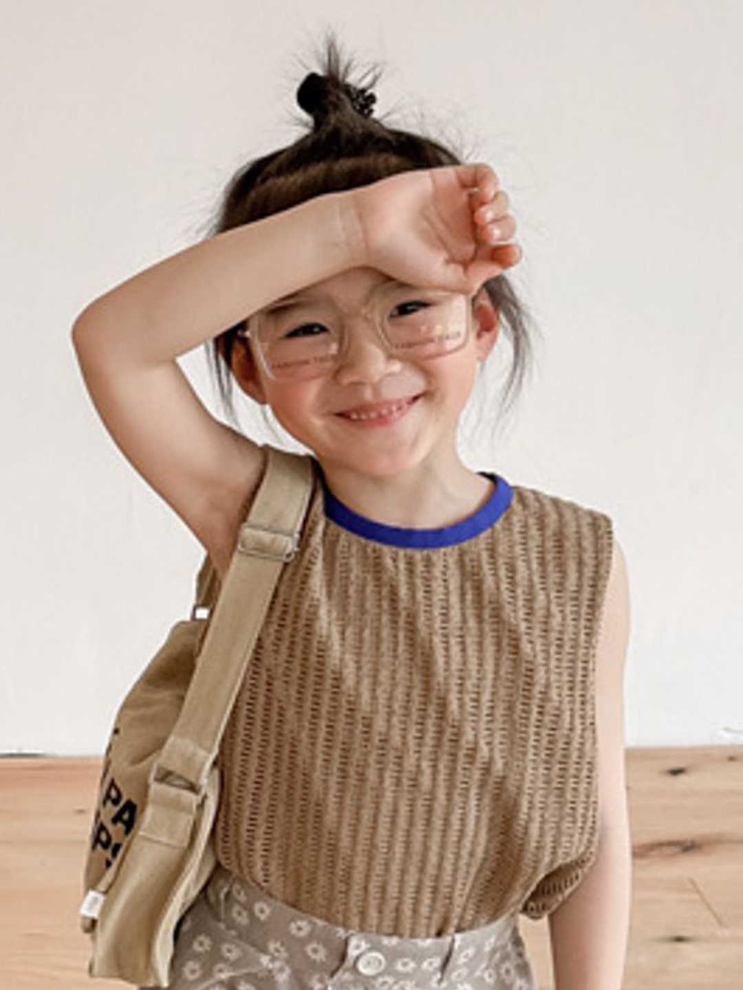 

LULU & SKY Striped Top, Brown