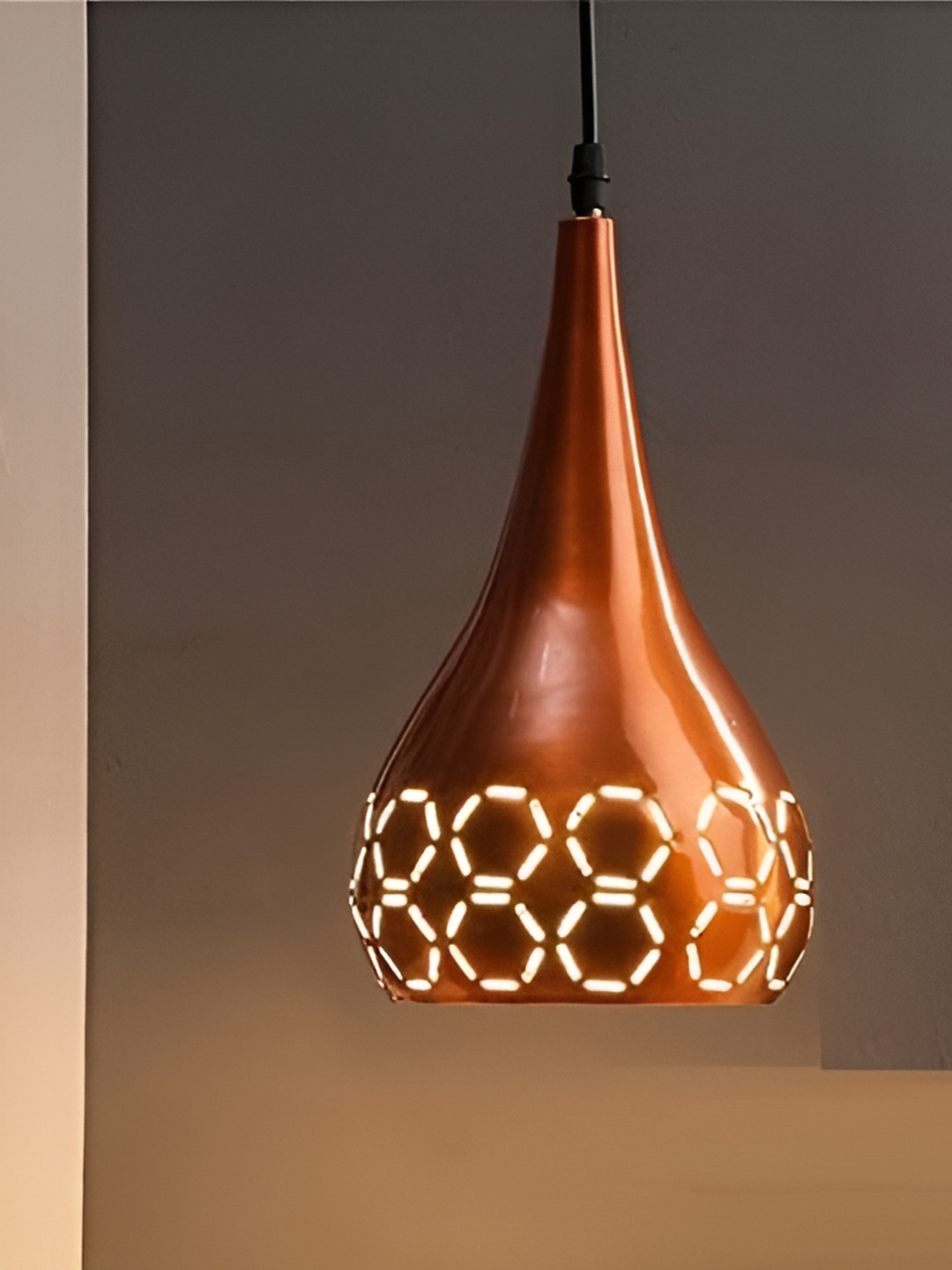 

GAUVIK Copper-Toned Printed Aluminium Ceiling Lamp