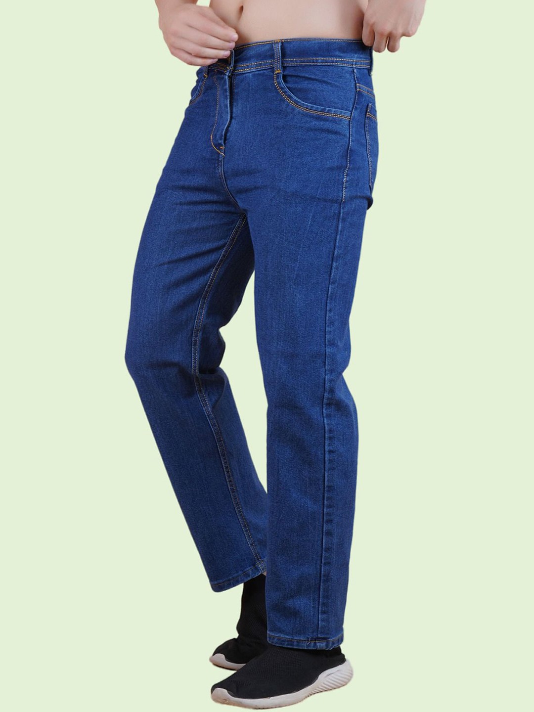 

COMFITS Men Classic Slash Knee Stretchable Jeans, Blue