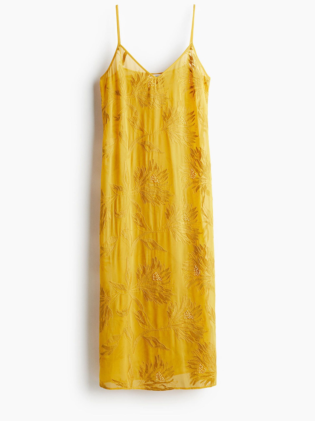 

H&M Embellished Strappy Dress, Yellow