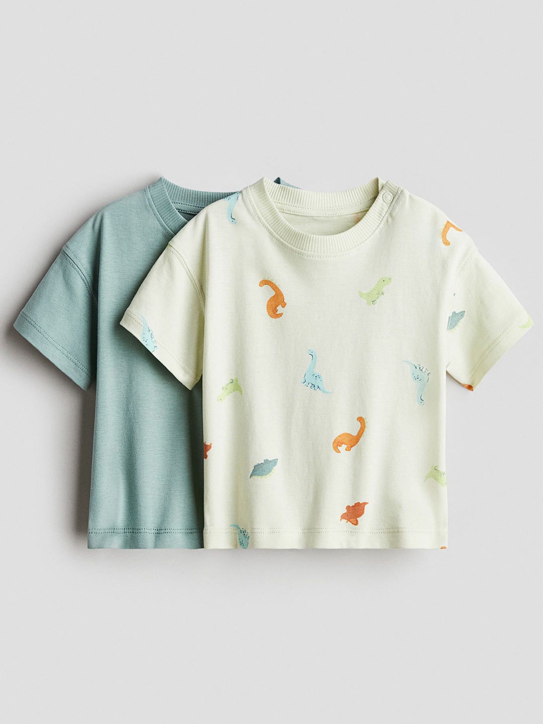 

H&M Infant Boys 2-Pack Cotton T-Shirts, Green