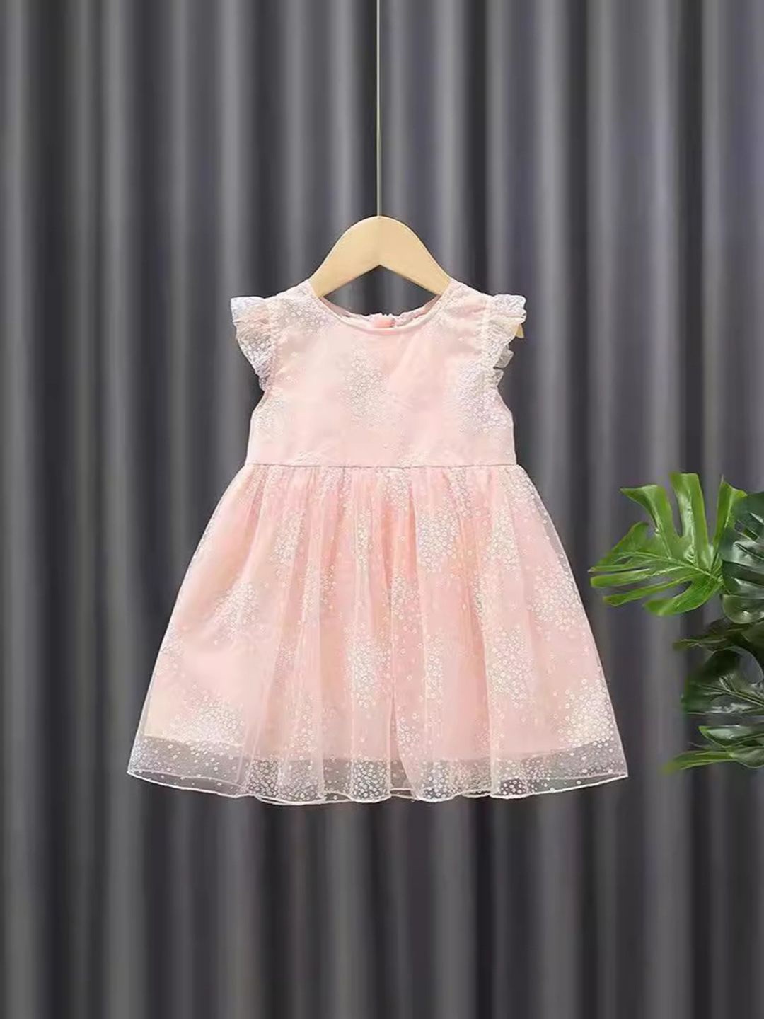 

YK Floral Print Fit & Flare Dress, Pink