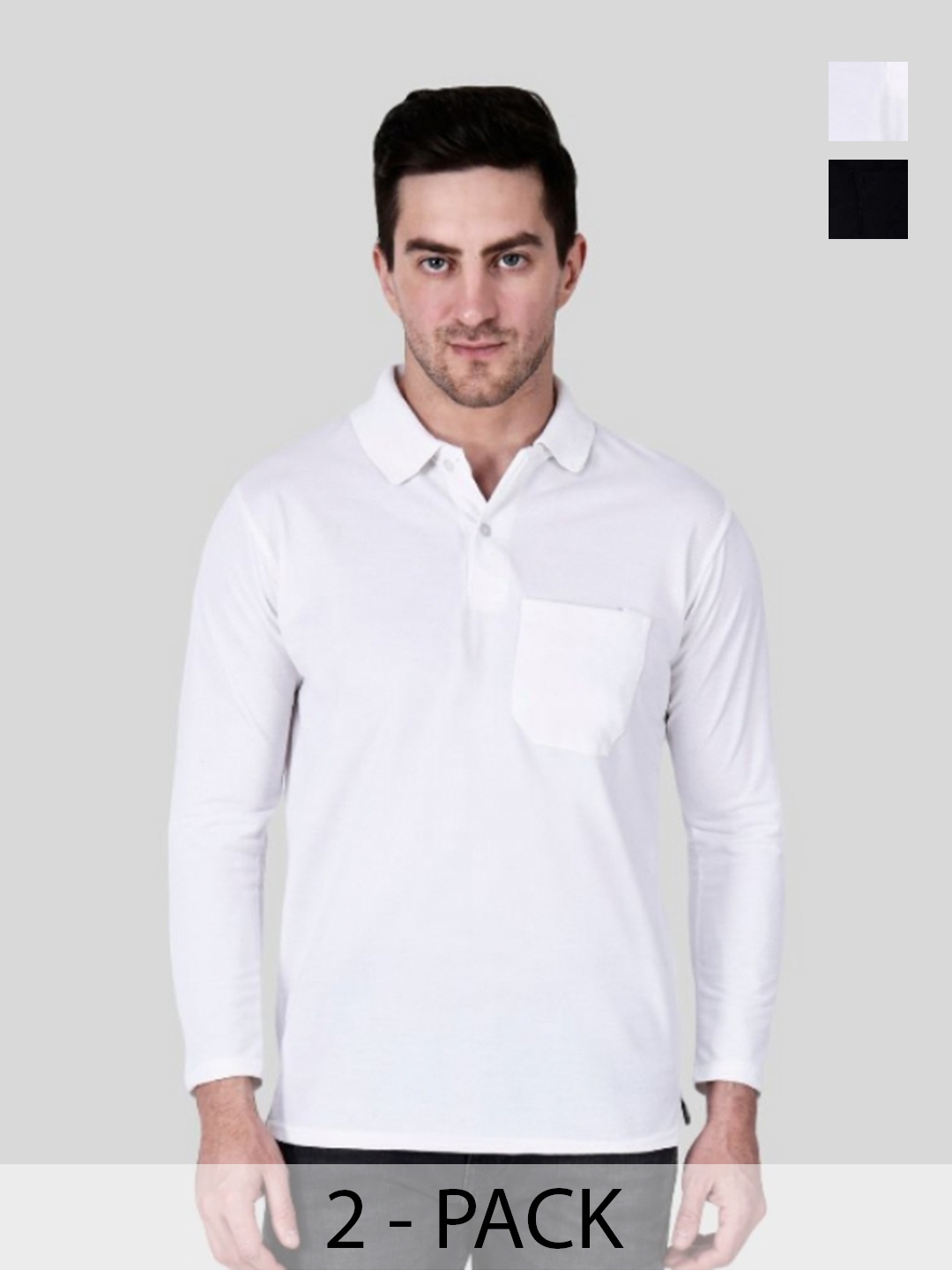

SAIKSA FASHION Men 2 Polo Collar Pockets T-shirt, Multi