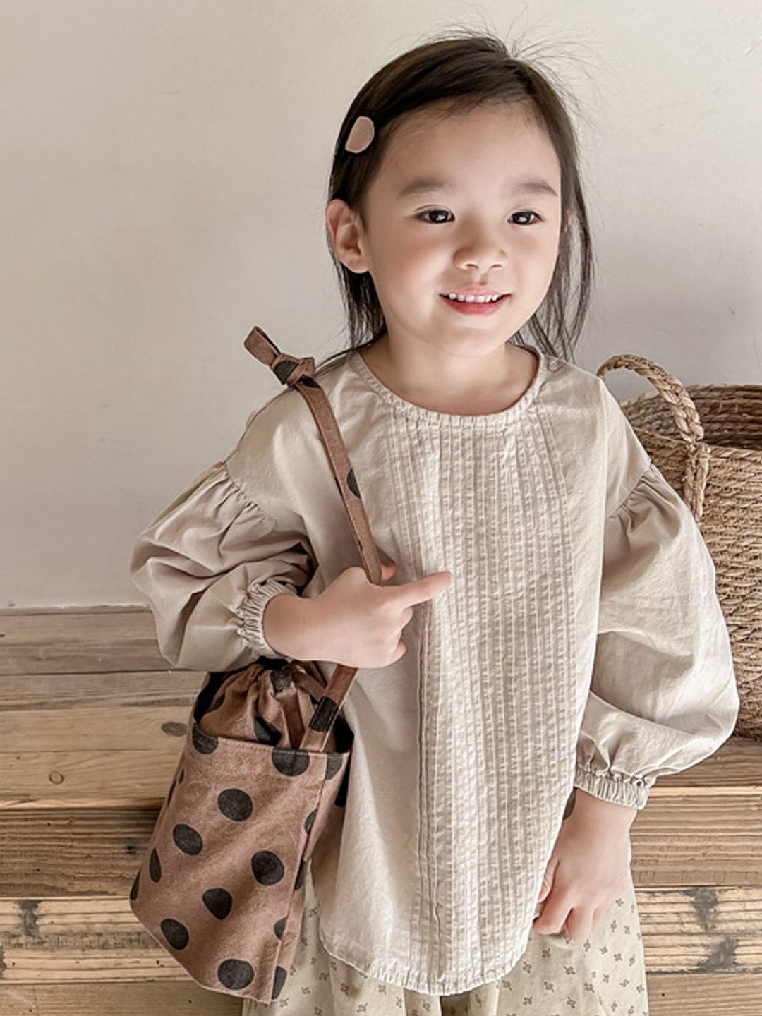 

LULU & SKY Cotton Top, Brown