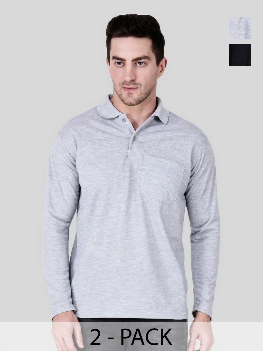 

SAIKSA FASHION Men 2 Polo Collar Pockets T-shirt, Multi