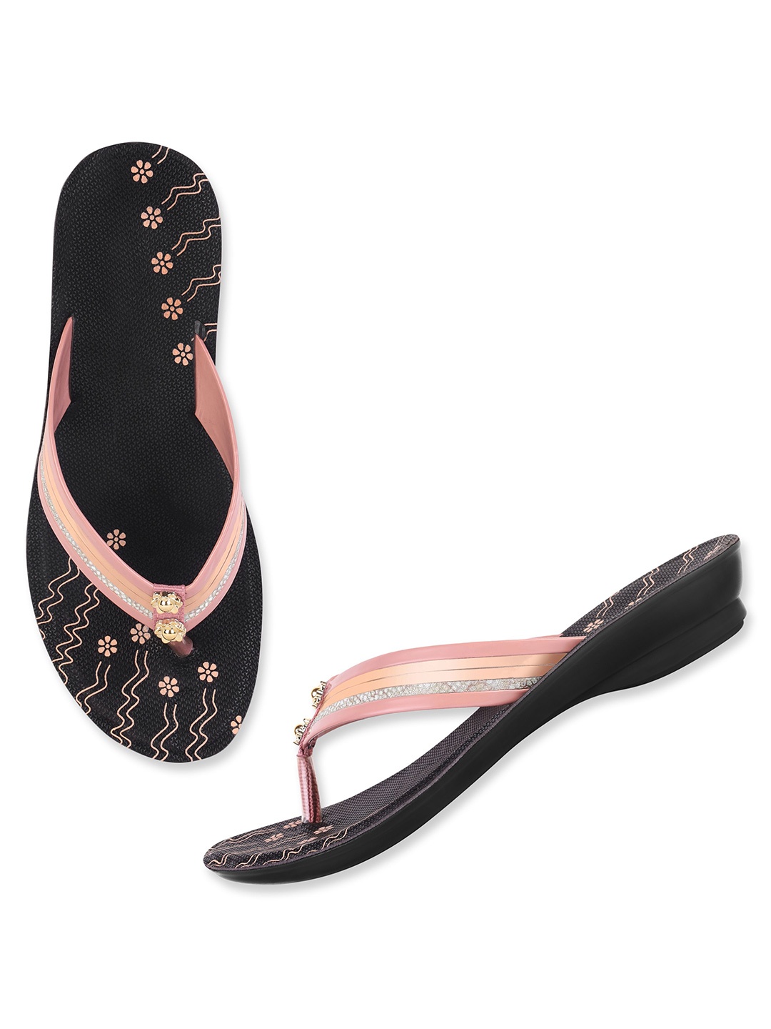 

PENNEN Women One Toe Flats, Peach